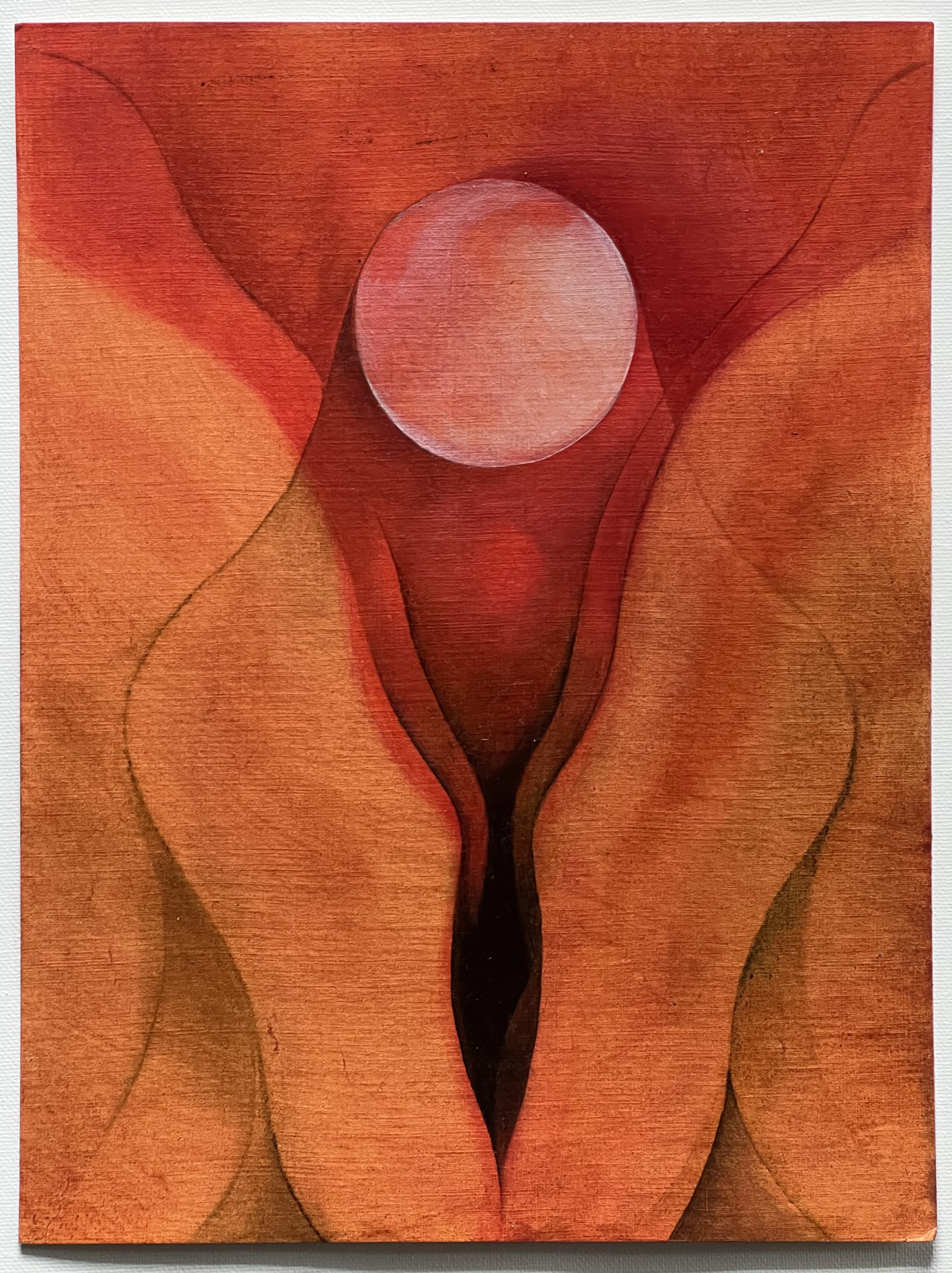 Flame, oil on paper, 8”x10”, 2023