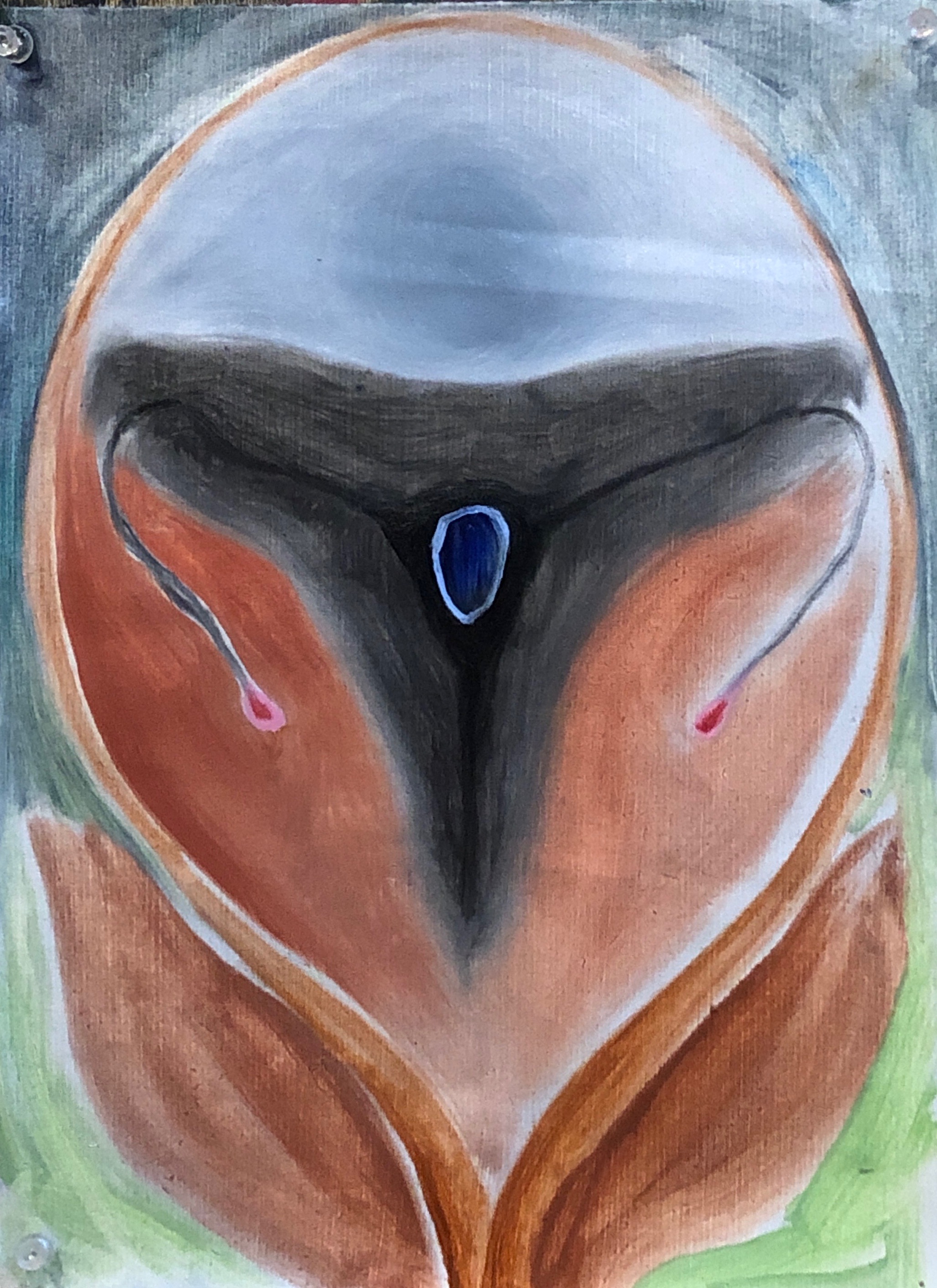 Hollow 3, oil on paper, 8”x10”, 2020