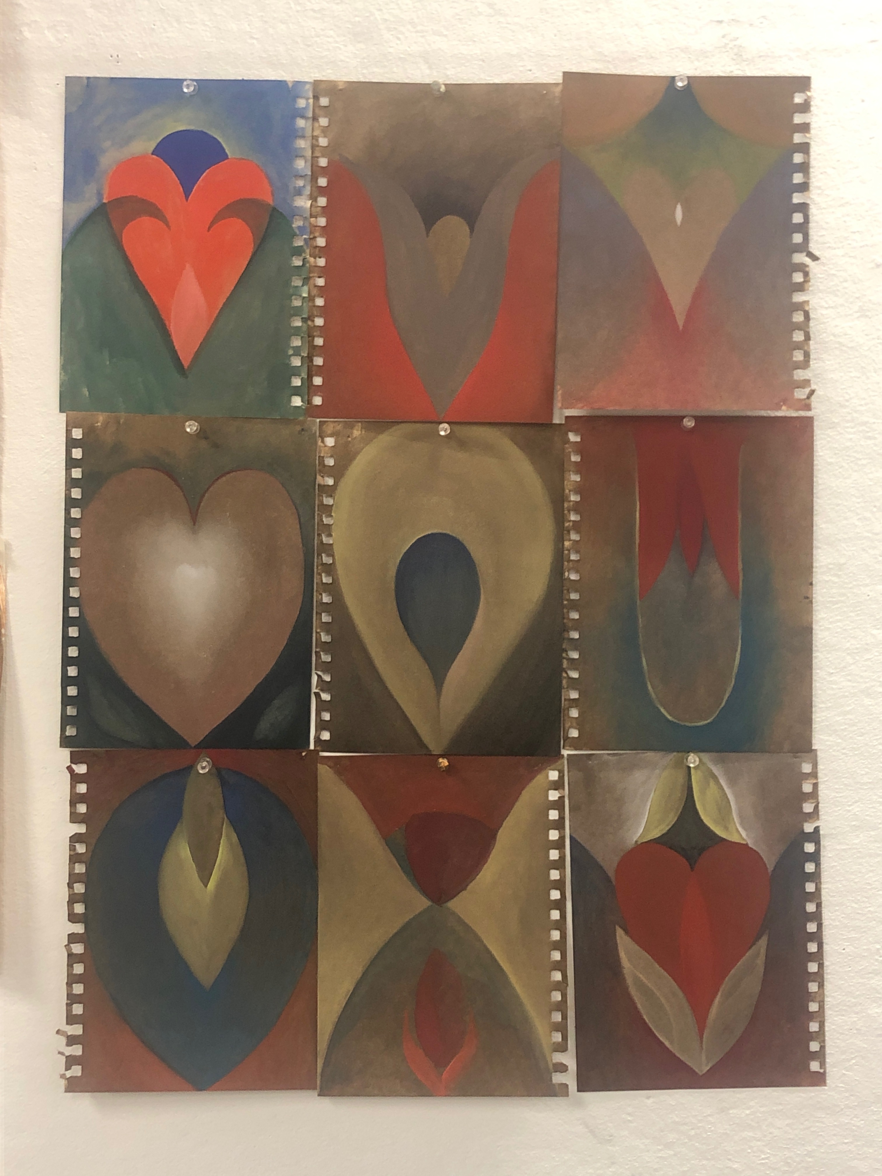 Love (detail), 18”x30”, oil on paper, 2019