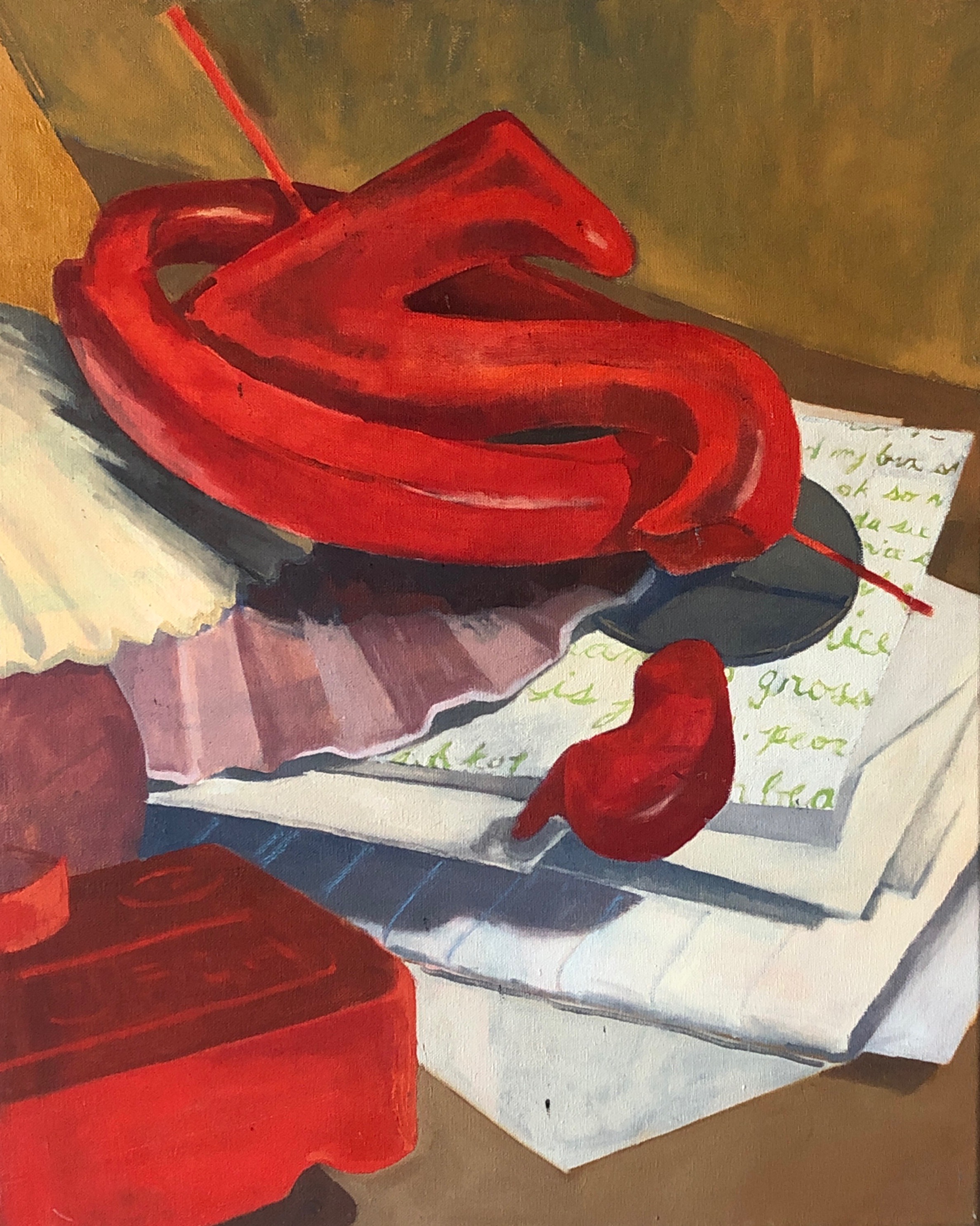 Personal Effects, oil on canvas, 18”x24”, 2018