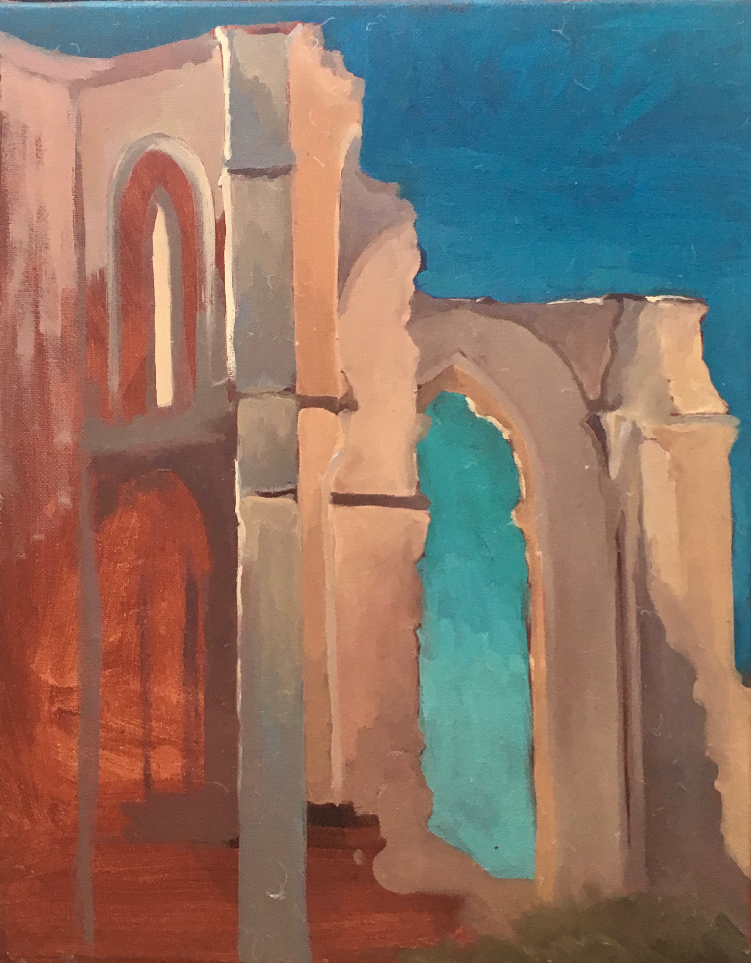 Convento de San Anton, oil on canvas, 12”x14”, 2018