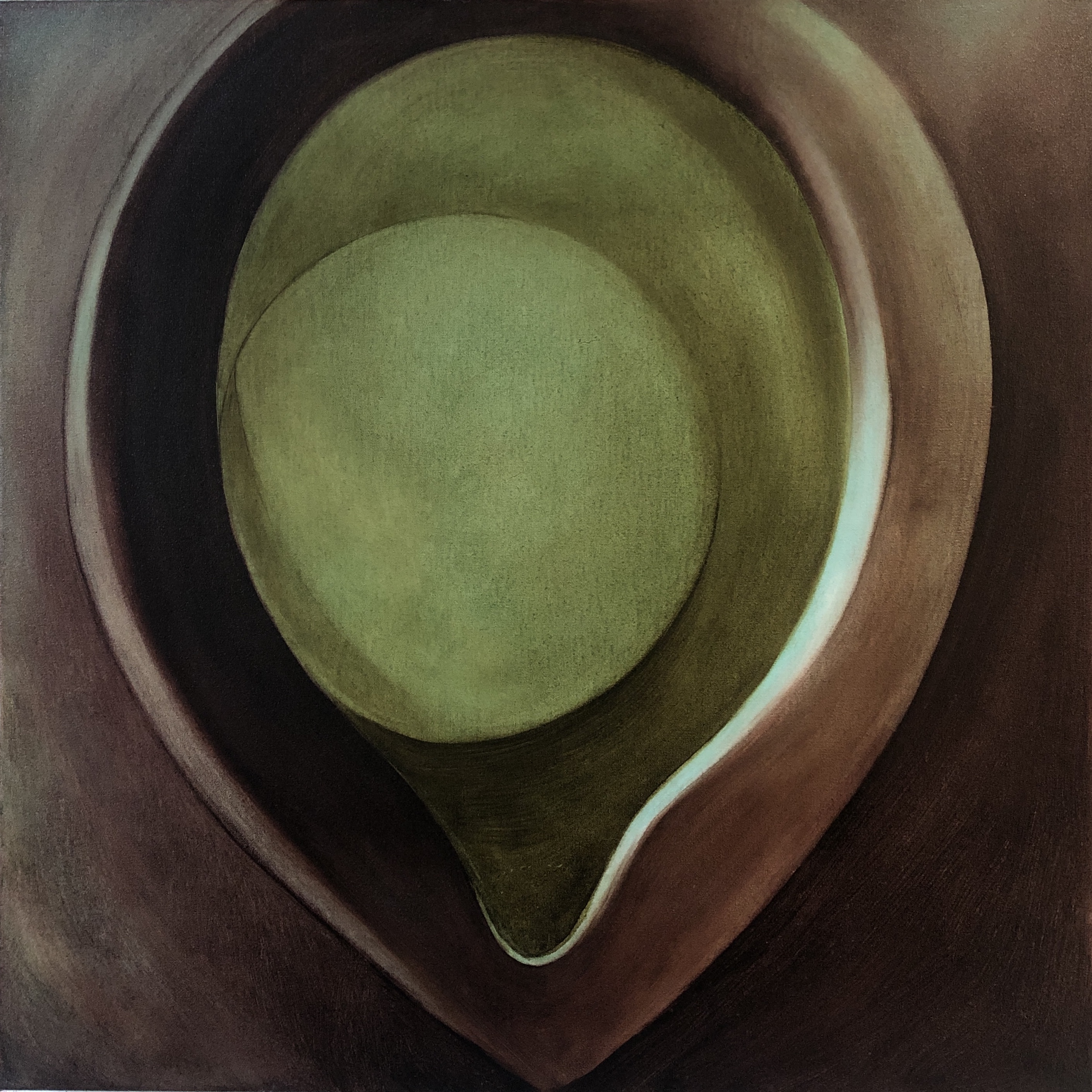Womb no. 9, oil on canvas, 30”x30”, 2021